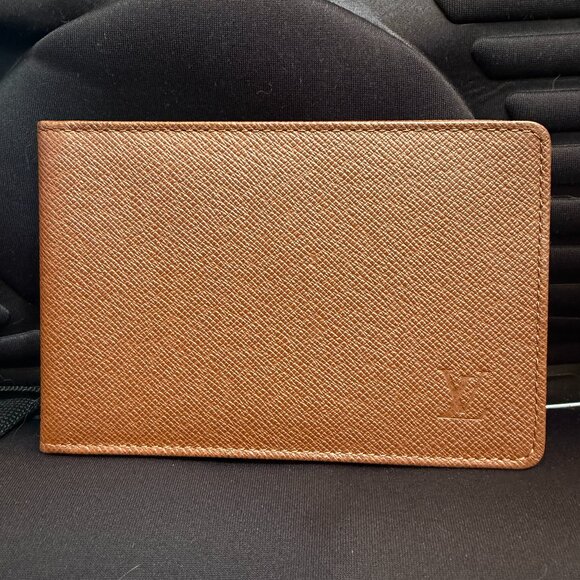 Louis Vuitton Brown Taiga Bifold ID Slim Card Case